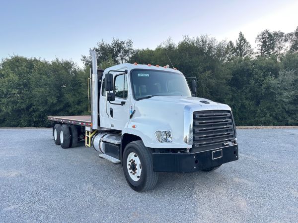 2017 Freightliner 114SD 3 Axle Flatbed Truck front side